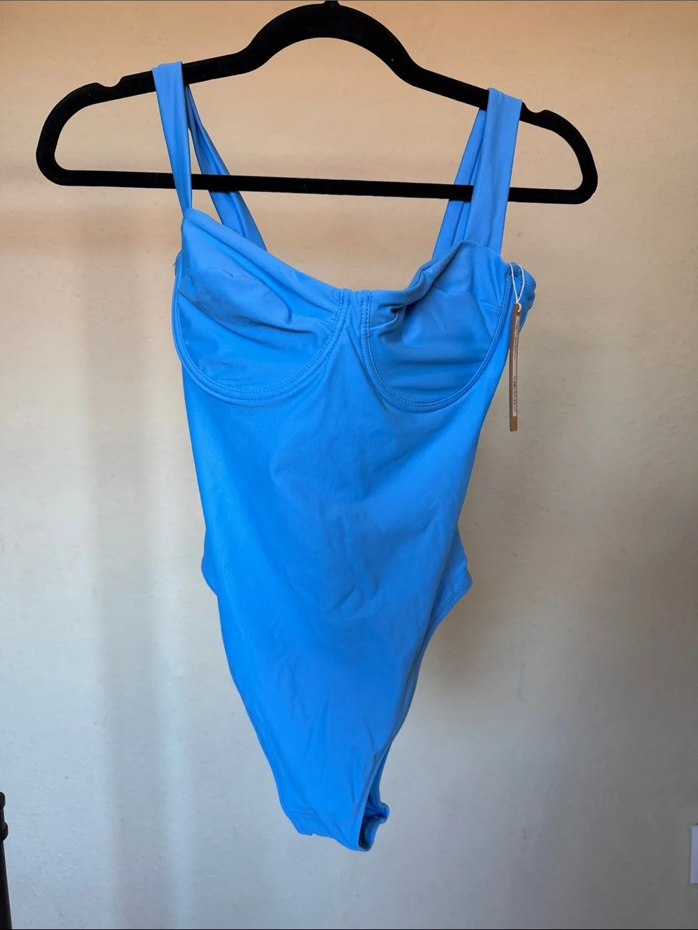 Skims Signature Underwire in Tide Blue One-Piece Swimsuit size M
